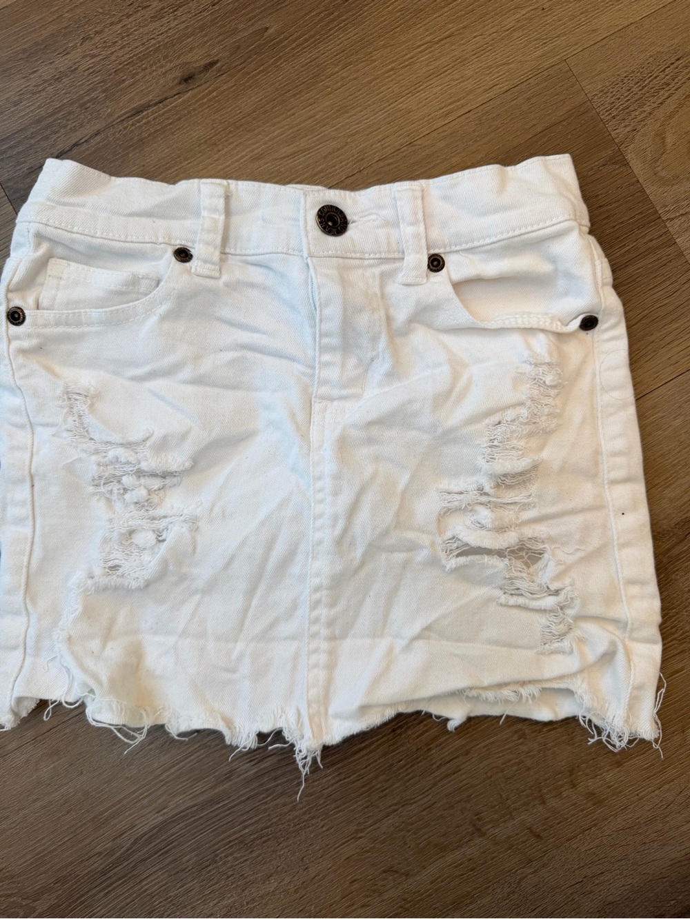 Contraband girls Distressed Denim Mini Skirt